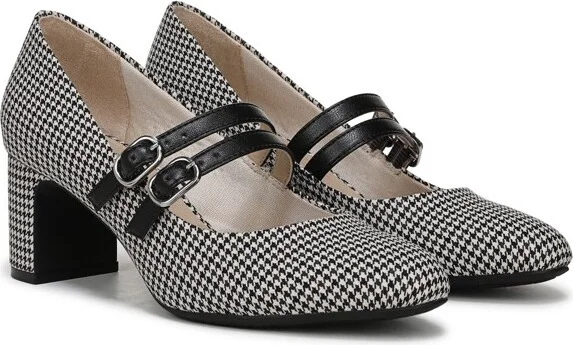 LifeStride Women's True Block Heel Mary Jane Dress Pump Black Smooth 7 W - Image 6