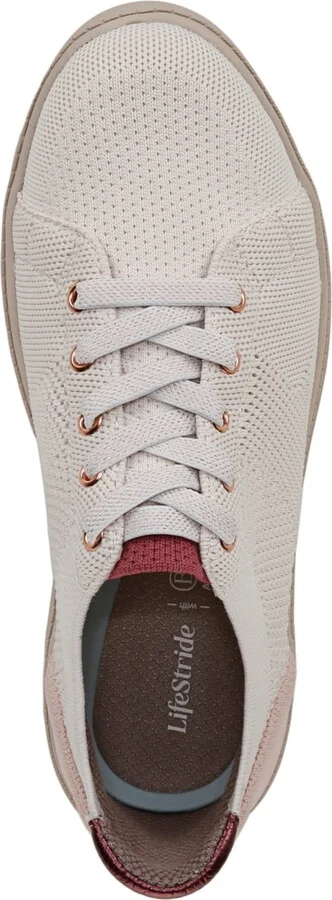 LifeStride Women's Vip Washable Court Inspired Lace Up Platform Sneakers - Image 8