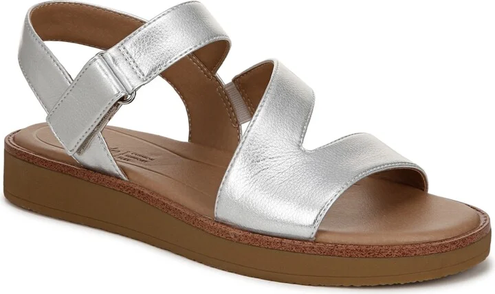LifeStride Women's Waverly Round Open Toe Strappy Platform Sandals