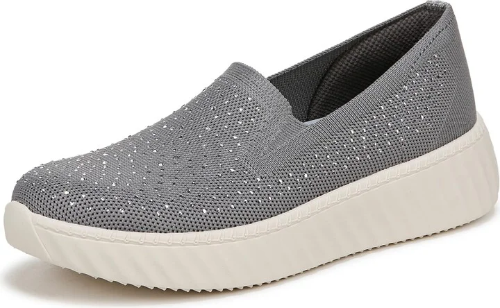 LifeStride Women's Wednesday Bright Rhinestone Slip-On Sneakers Sneaker Graphite 9 W