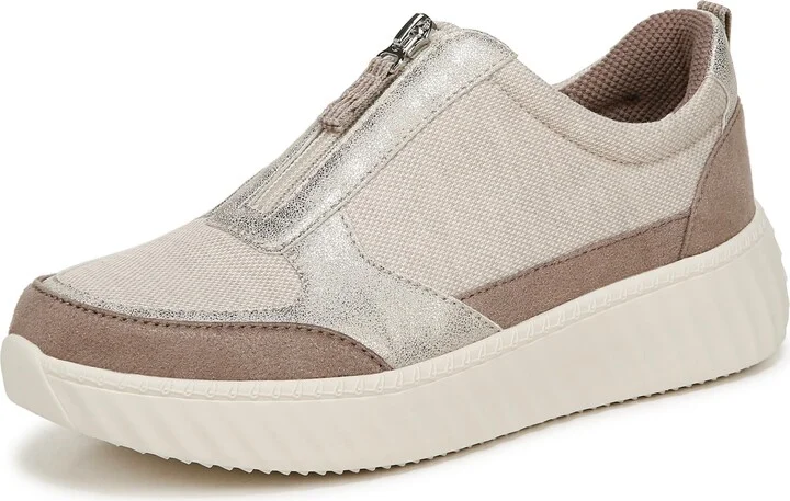 LifeStride Women's Winner Comfort Sneaker Sneaker Taupe Textured 7.5 W