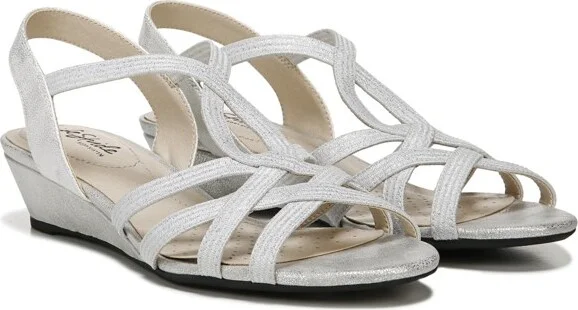 LifeStride Women's Yaya Sandal Soft Silver 10 N - Image 2