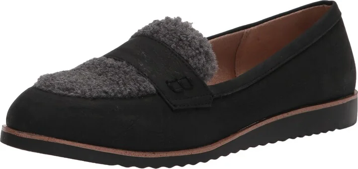 LifeStride Womens Zee Cozy Loafer Black 5 M