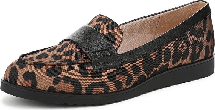 LifeStride Women's Zee Loafer Brown Leopard 6 M