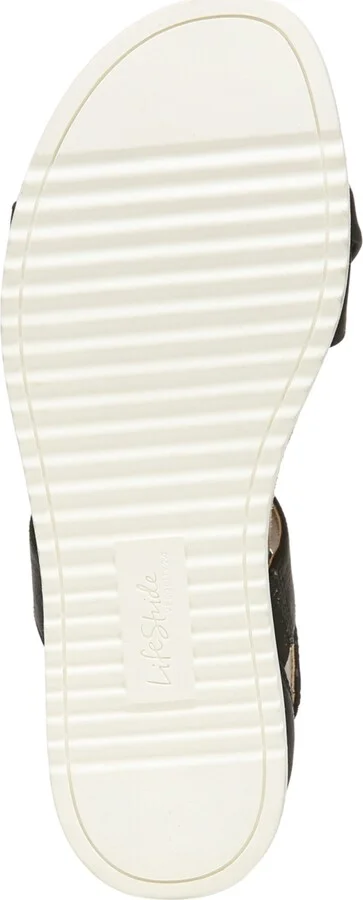 LifeStride Women's Zoom Round Open Toe Crisscross Wedge Sandals - Image 5