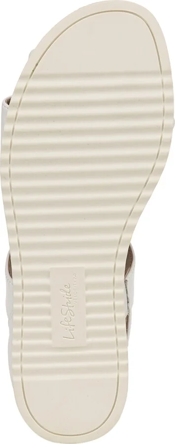 LifeStride Women's Zoom Round Open Toe Crisscross Wedge Sandals - Image 9