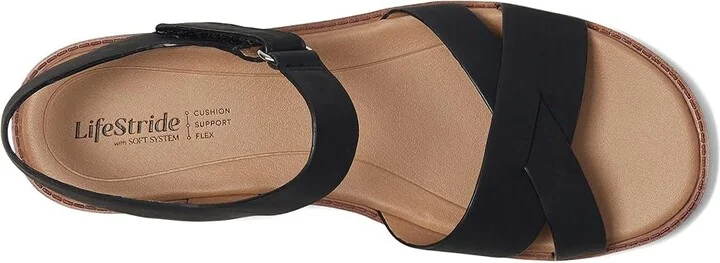 LifeStride Wren Women's Sandals Black : 6 M (B), Faux Leather - Image 2