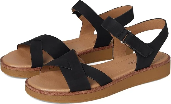 LifeStride Wren Women's Sandals Black : 6 M (B), Faux Leather