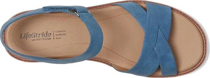 LifeStride Wren Women's Sandals Blue : 5.5 M (B), Faux Leather - Image 2