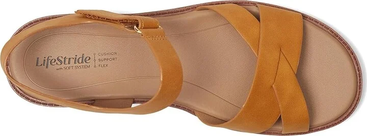 LifeStride Wren Women's Sandals Inca Gold : 7 M (B), Faux Leather - Image 2