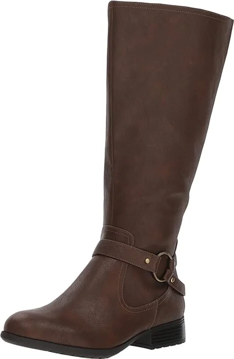 LifeStride X-Felicity Wide Calf Women's Boots Dark Tan : 9.5 M (B), Synthetic - Image 2