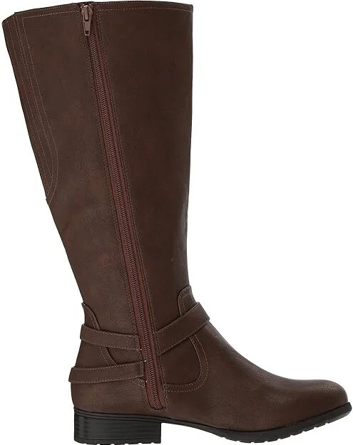 LifeStride X-Felicity Wide Calf Women's Boots Dark Tan : 9.5 M (B), Synthetic - Image 8