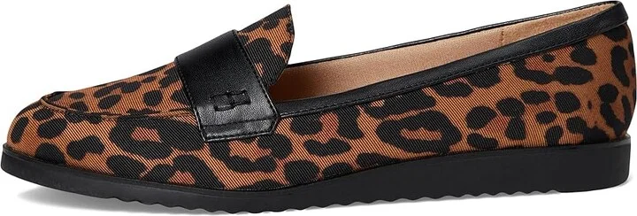 LifeStride Zee Loafer/Moc Shoes Women's Flat Shoes Brown Leopard : 8 W (C), Faux Leather - Image 6