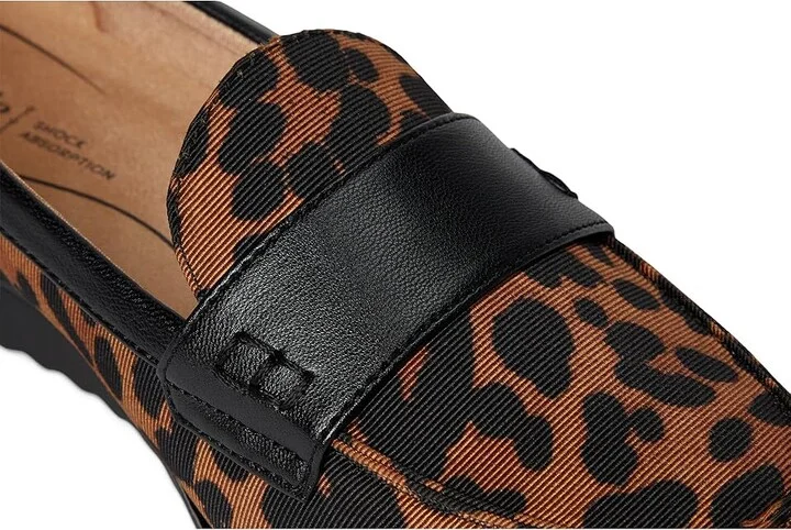 LifeStride Zee Loafer/Moc Shoes Women's Flat Shoes Brown Leopard : 8 W (C), Faux Leather - Image 7