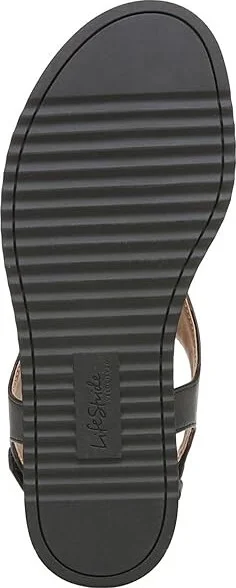 LifeStride Zeeta Thong Sandals Women's Sandals Black : 9 M (B), Leather - Image 3