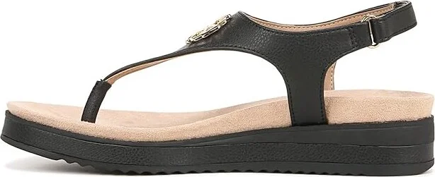 LifeStride Zeeta Thong Sandals Women's Sandals Black : 9 M (B), Leather - Image 5