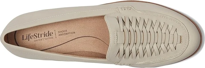 LifeStride Zoey Loafer/Moc Shoes Women's Flat Shoes Bone : 5.5 M (B), Synthetic - Image 2
