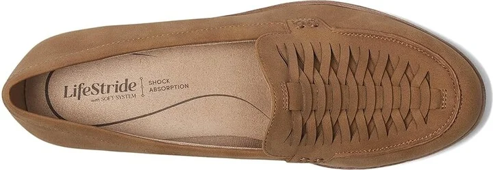 LifeStride Zoey Loafer/Moc Shoes Women's Flat Shoes Tan : 7.5 W (C), Synthetic - Image 2