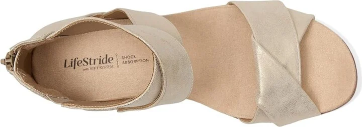 LifeStride Zoom Women's Shoes Platino Gold Metallic : 8.5 M (B), Synthetic - Image 2