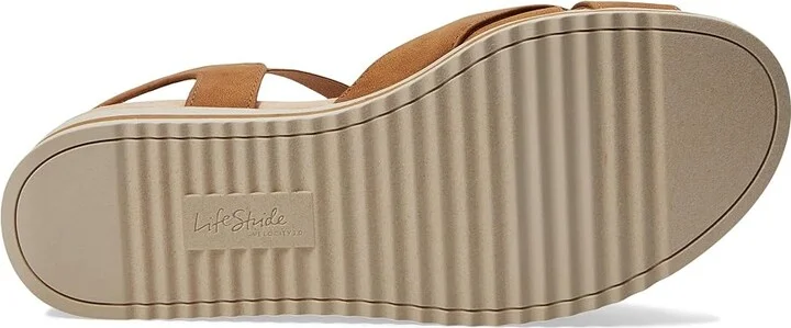 LifeStride Zuri Ankle Strap Sandals Women's Sandals Tan : 5 M (B), Leather/Rubber/Textile - Image 3