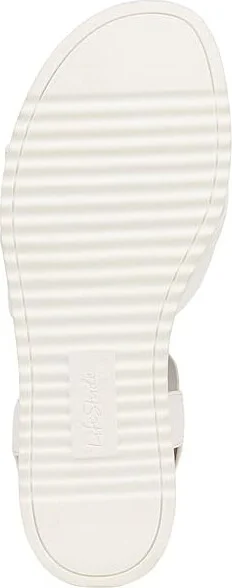 LifeStride Zuri Ankle Strap Sandals Women's Sandals White : 8.5 M (B), Leather/Rubber/Textile - Image 3