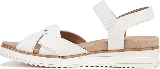 LifeStride Zuri Ankle Strap Sandals Women's Sandals White : 8.5 M (B), Leather/Rubber/Textile - Image 5