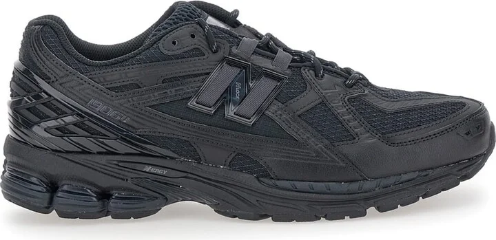 'lifestyle' Black Low Top Sneakers With Logo Patch On The Tongue And Logo Detail On The Side In Tech Fabric Man