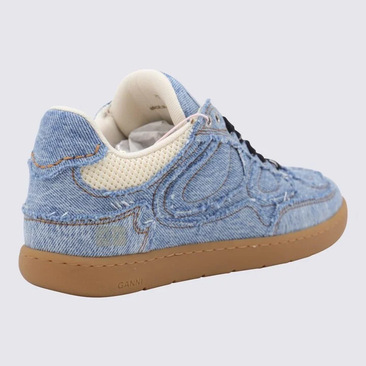 Light Blue Cotton Sneakers - Image 3