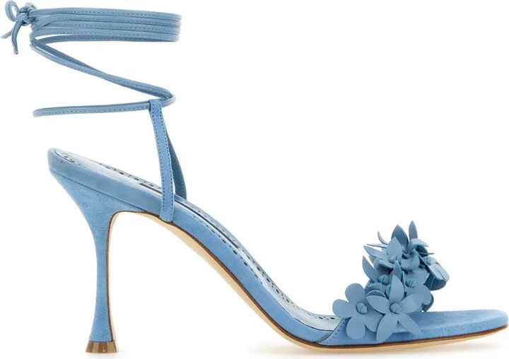 Light Blue Leather Anista Sandals