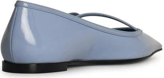 Light Blue Leather Ballet Flats - Image 3