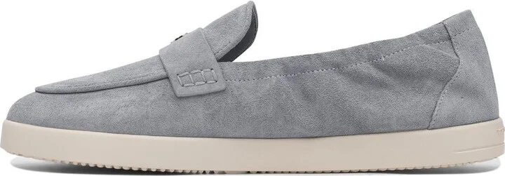Light Blue Loafers With Logo Plaque On The Front And Slip-On Design In Suede Woman - Image 3
