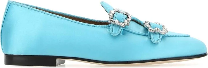 Light-blue Satin Brera Loafers