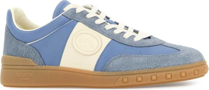 Light Blue Suede And Fabric Upvillage Sneakers - Image 2