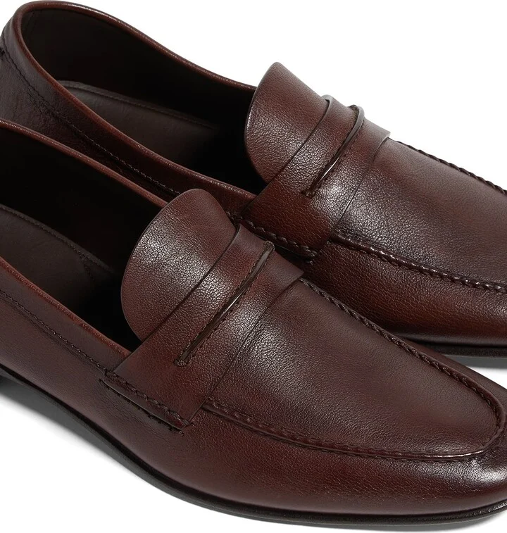 Light Brown Natural Grain Leather Loafer - Image 4