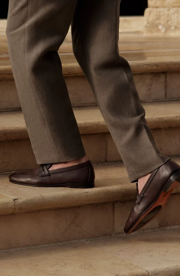 Light Brown Natural Grain Leather Loafer - Image 5