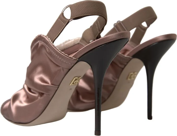 Light brown Slingback Corset Style Fastening stiletto Women's heels - Image 6