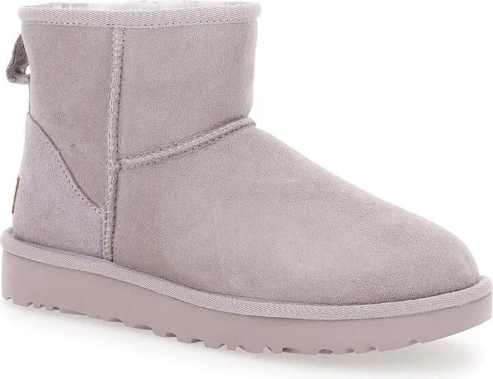 Light Gray 'Mini' Boots In Suede Woman - Image 2