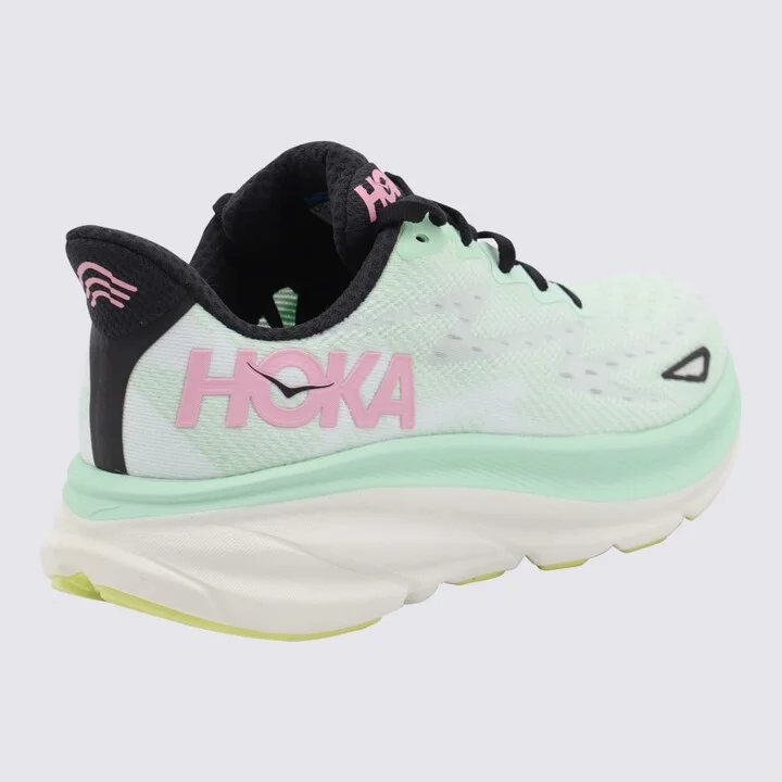 Light Green And Pink Clifton Sneakers - Image 2