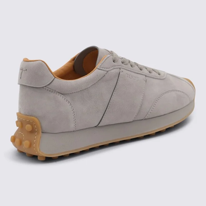 Light Grey Leather Sneakers - Image 3