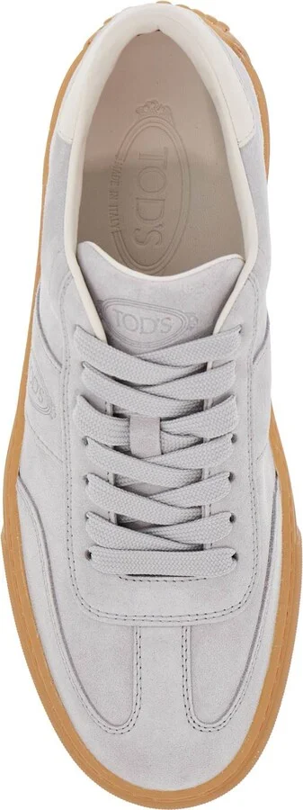 Light Grey Suede Casual Lace-up Shoes For Men - Image 2