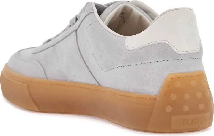 Light Grey Suede Casual Lace-up Shoes For Men - Image 3