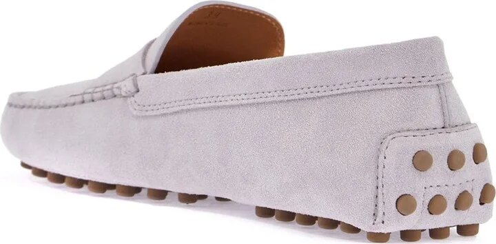 Light Grey Suede Leather Driving Moccasin - Image 3