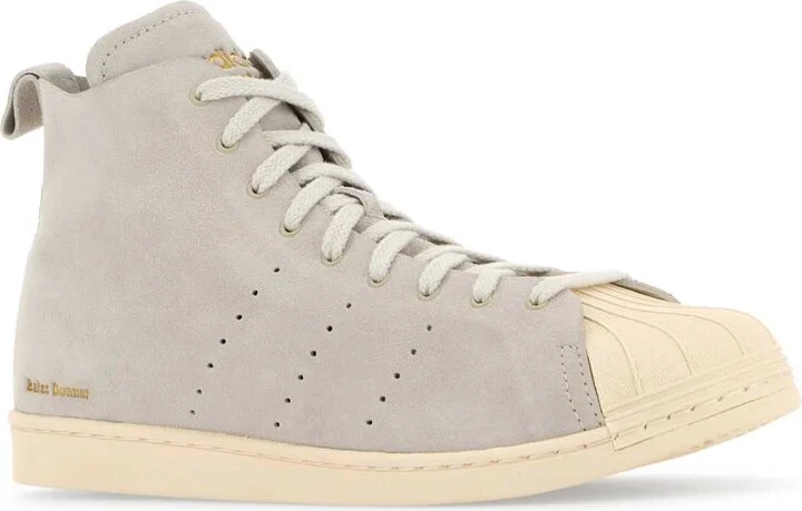 Light Grey Suede Wales Bonner X Adidas Superstar Sneakers - Image 2