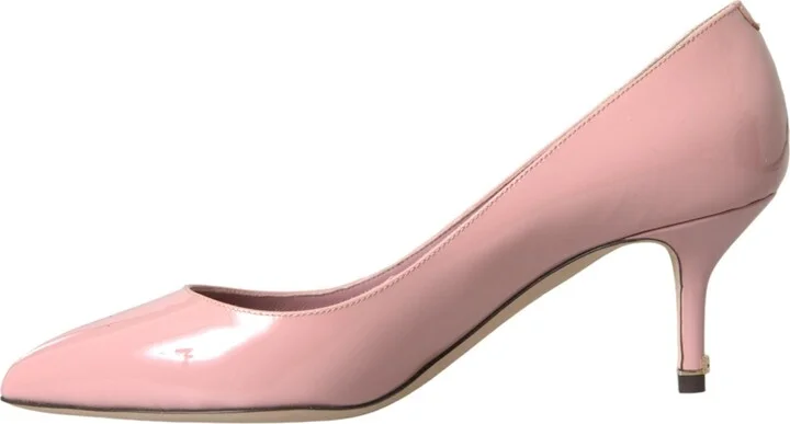 Light Pink Patent Leather Heels Pumps Women's Shoes - Image 5
