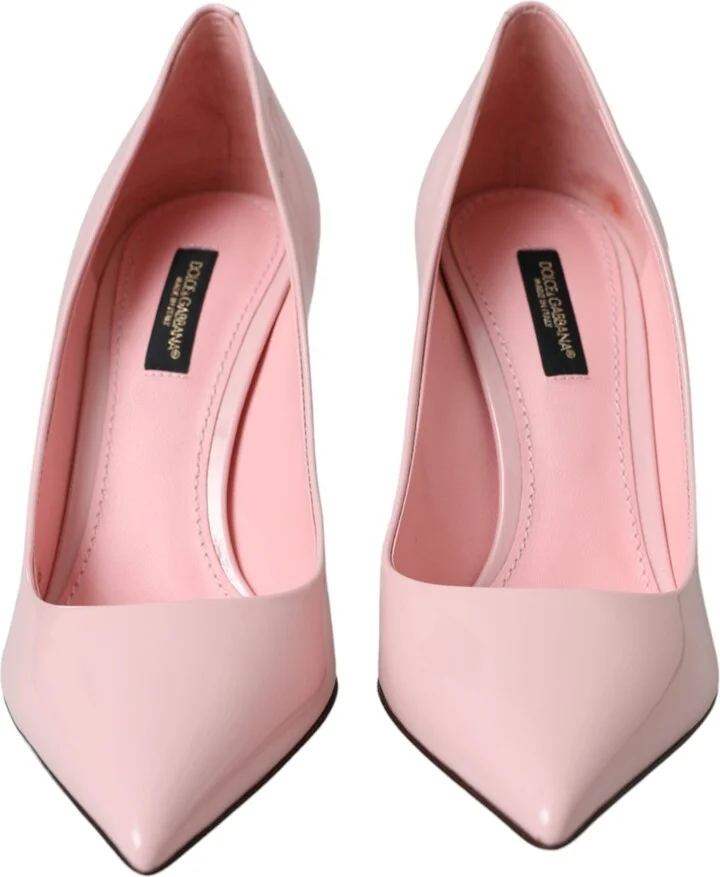 Light Pink Patent Leather Pumps Heels Women's Shoes - Image 2