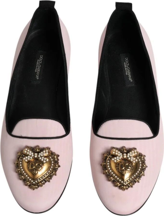 Light Pink Velvet Slip On Loafers Flats Women's Shoes (Pre-Owned) - Image 3