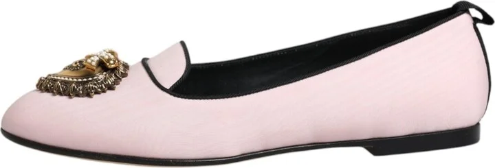 Light Pink Velvet Slip On Loafers Flats Women's Shoes (Pre-Owned) - Image 6
