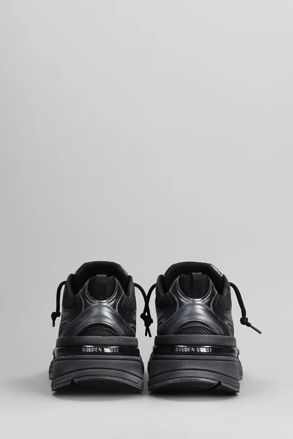 Light Star Sneakers In Black Leather And Fabric - Image 4