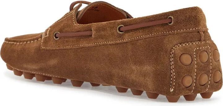 Light Walnut Leather Driving Moccasin Made In Italy - Image 3