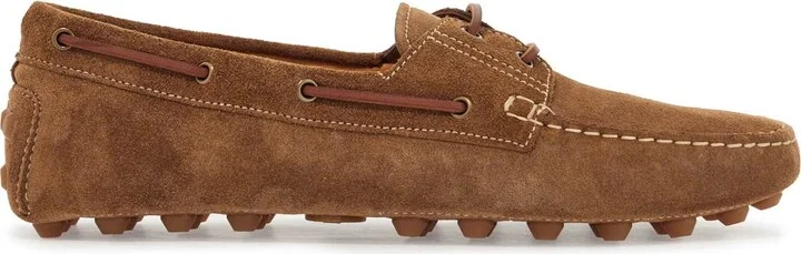 Light Walnut Leather Driving Moccasin Made In Italy